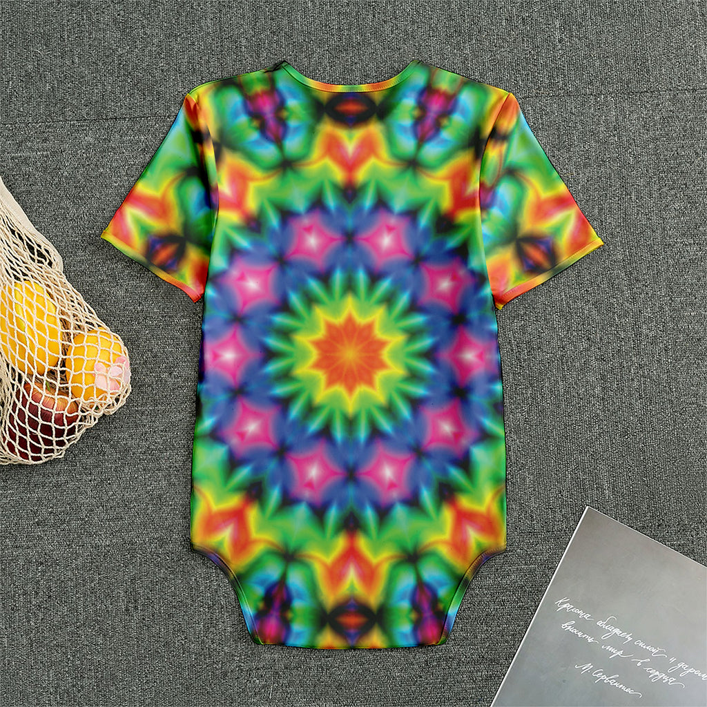 Rainbow Kaleidoscope Print Men's Bodysuit