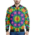 Rainbow Kaleidoscope Print Men's Bomber Jacket