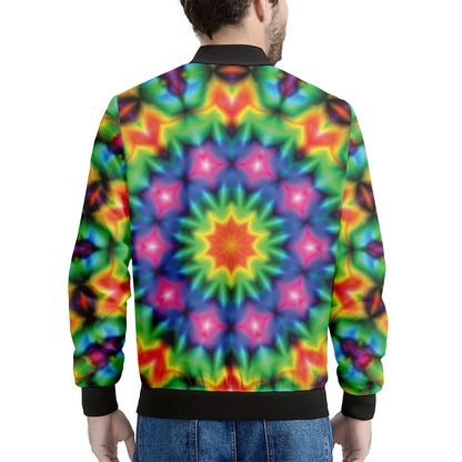 Rainbow Kaleidoscope Print Men's Bomber Jacket
