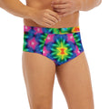 Rainbow Kaleidoscope Print Men's Briefs