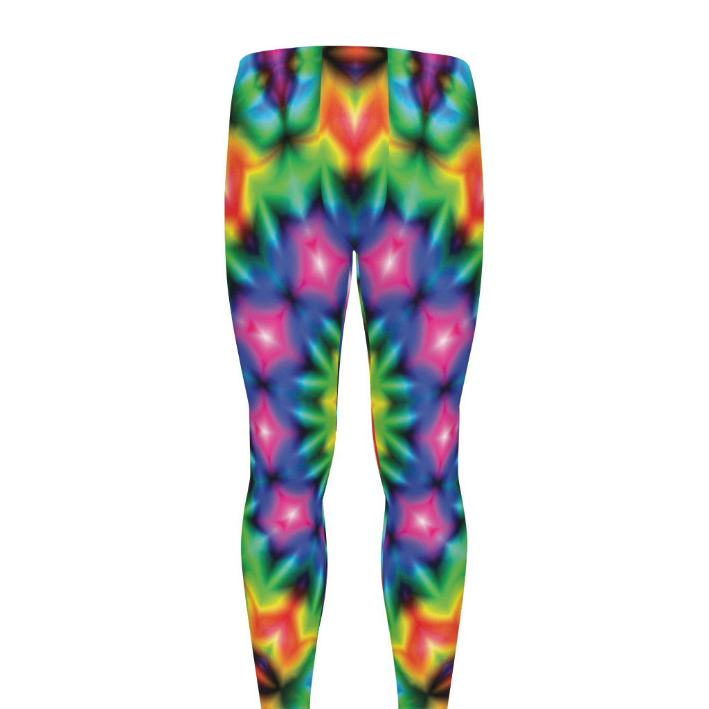 Rainbow Kaleidoscope Print Men's leggings