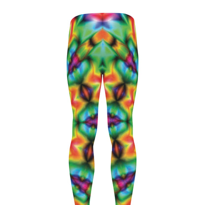 Rainbow Kaleidoscope Print Men's leggings