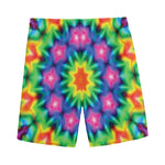 Rainbow Kaleidoscope Print Men's Sports Shorts