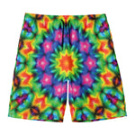 Rainbow Kaleidoscope Print Men's Swim Trunks