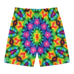 Rainbow Kaleidoscope Print Men's Swim Trunks