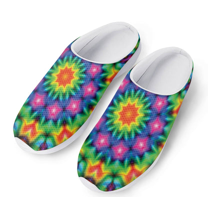 Rainbow Kaleidoscope Print Mesh Casual Shoes