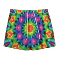 Rainbow Kaleidoscope Print Mesh Shorts