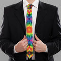 Rainbow Kaleidoscope Print Necktie