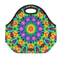 Rainbow Kaleidoscope Print Neoprene Lunch Bag