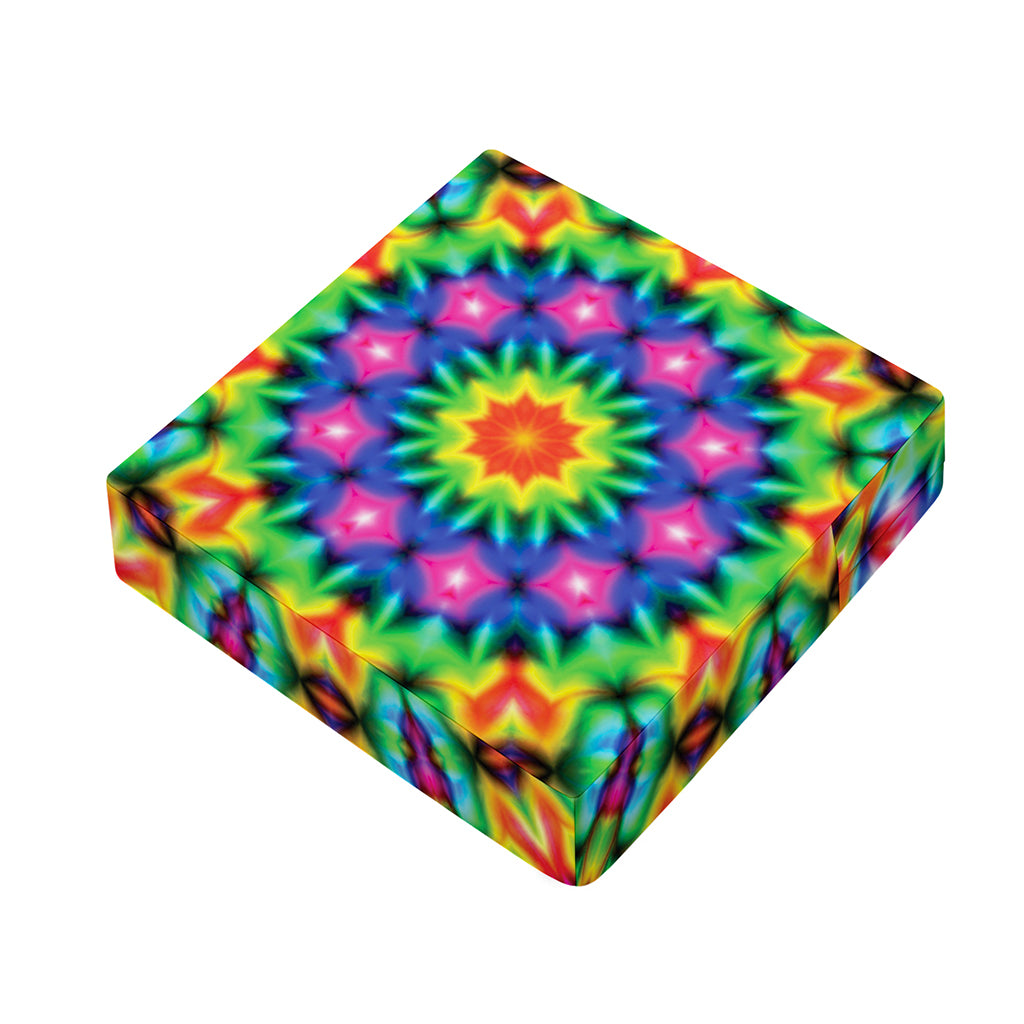 Rainbow Kaleidoscope Print Outdoor Seat Cushion Cover