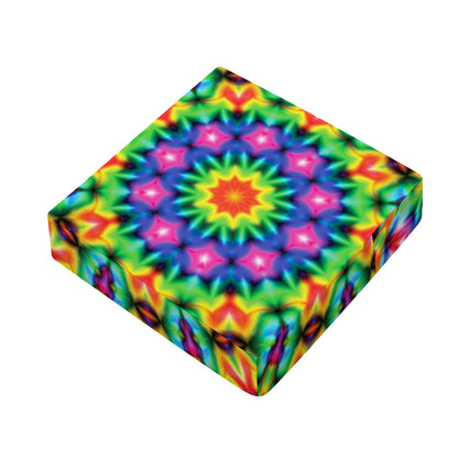 Rainbow Kaleidoscope Print Outdoor Seat Cushion Cover