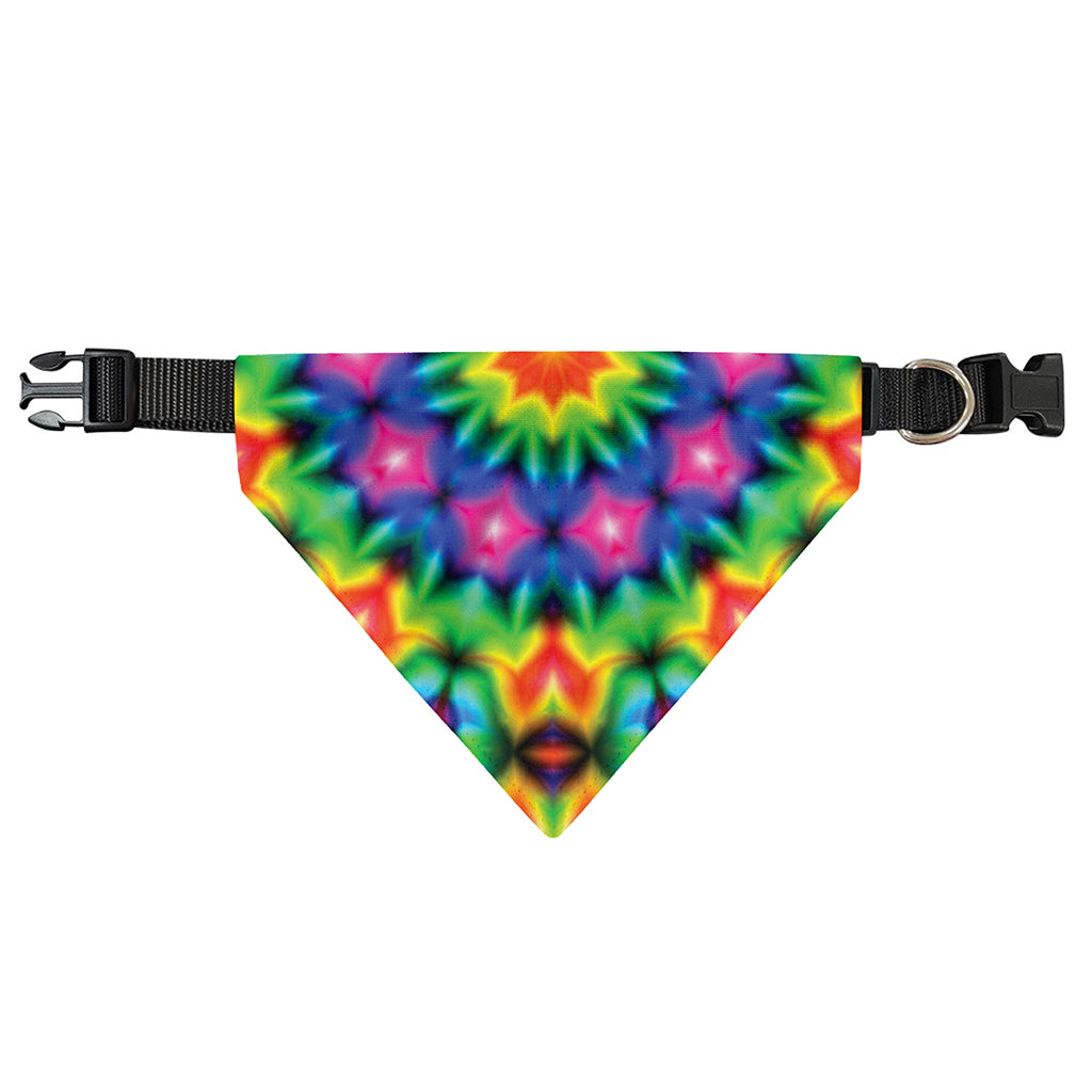 Rainbow Kaleidoscope Print Over The Collar Dog Bandana