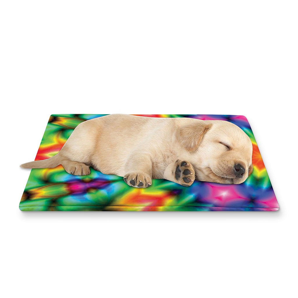 Rainbow Kaleidoscope Print Pet Cooling Mat Cover