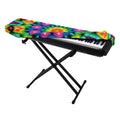Rainbow Kaleidoscope Print Piano Keyboard Cover