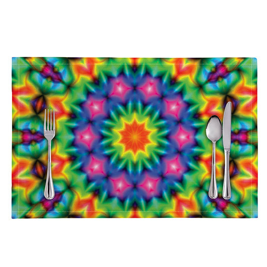 Rainbow Kaleidoscope Print Placemat