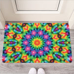 Rainbow Kaleidoscope Print Rubber Doormat