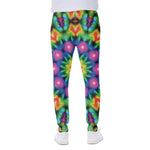 Rainbow Kaleidoscope Print Scuba Joggers