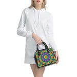 Rainbow Kaleidoscope Print Shoulder Handbag