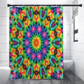 Rainbow Kaleidoscope Print Shower Curtain