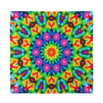 Rainbow Kaleidoscope Print Silk Bandana