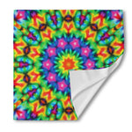 Rainbow Kaleidoscope Print Silk Bandana