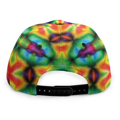 Rainbow Kaleidoscope Print Snapback Cap