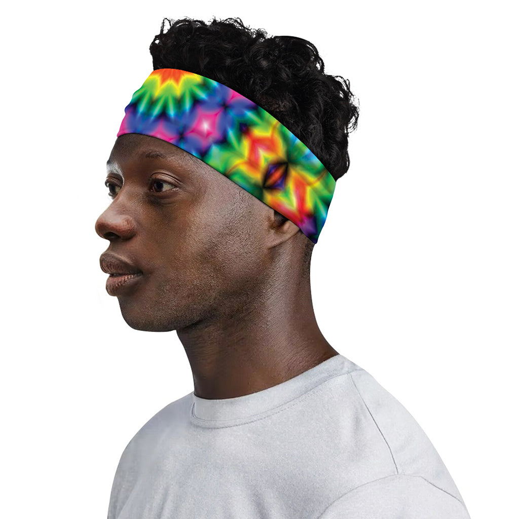 Rainbow Kaleidoscope Print Sports Headband