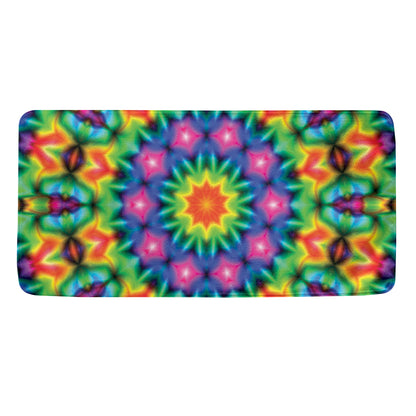 Rainbow Kaleidoscope Print Towel