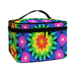 Rainbow Kaleidoscope Print Travel Makeup Bag