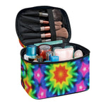 Rainbow Kaleidoscope Print Travel Makeup Bag
