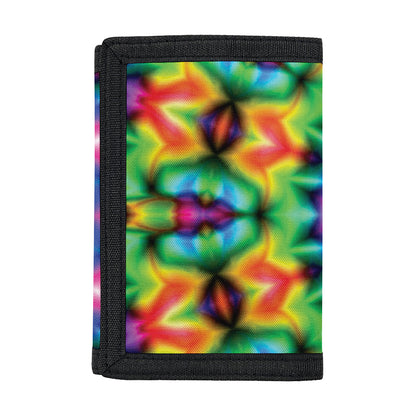 Rainbow Kaleidoscope Print Trifold Wallet