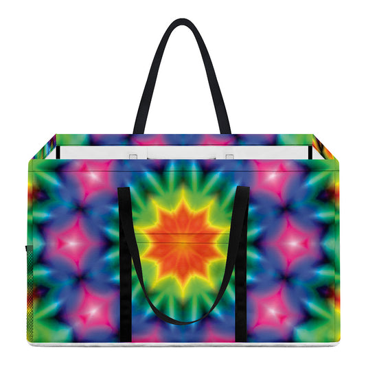 Rainbow Kaleidoscope Print Utility Tote Bag