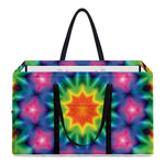Rainbow Kaleidoscope Print Utility Tote Bag