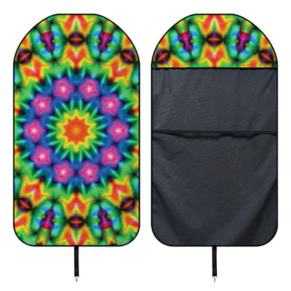 Rainbow Kaleidoscope Print Waterproof Car Seat Cover