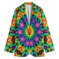 Rainbow Kaleidoscope Print Women's Blazer