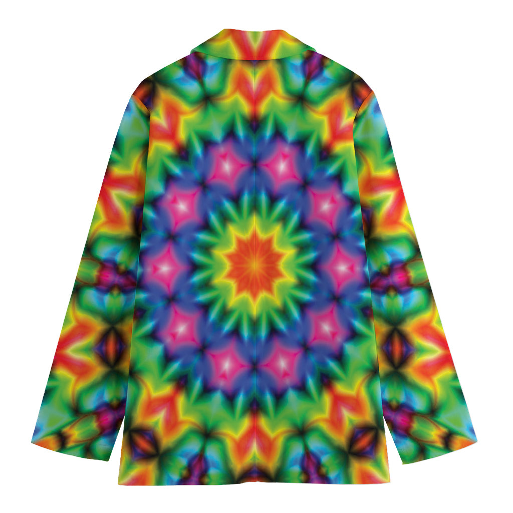 Rainbow Kaleidoscope Print Women's Blazer