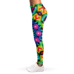 Rainbow Kaleidoscope Print Women's Leggings