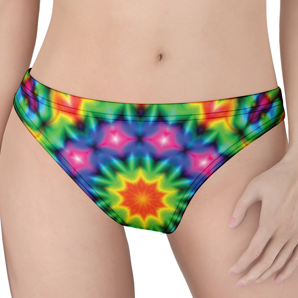 Rainbow Kaleidoscope Print Women's Thong