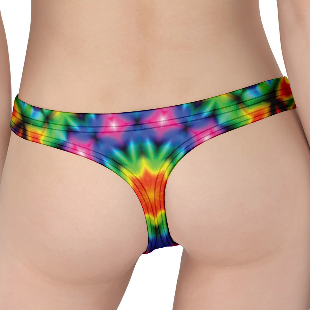 Rainbow Kaleidoscope Print Women's Thong