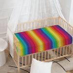 Rainbow Knitted Mexican Pattern Print Baby Crib Sheet