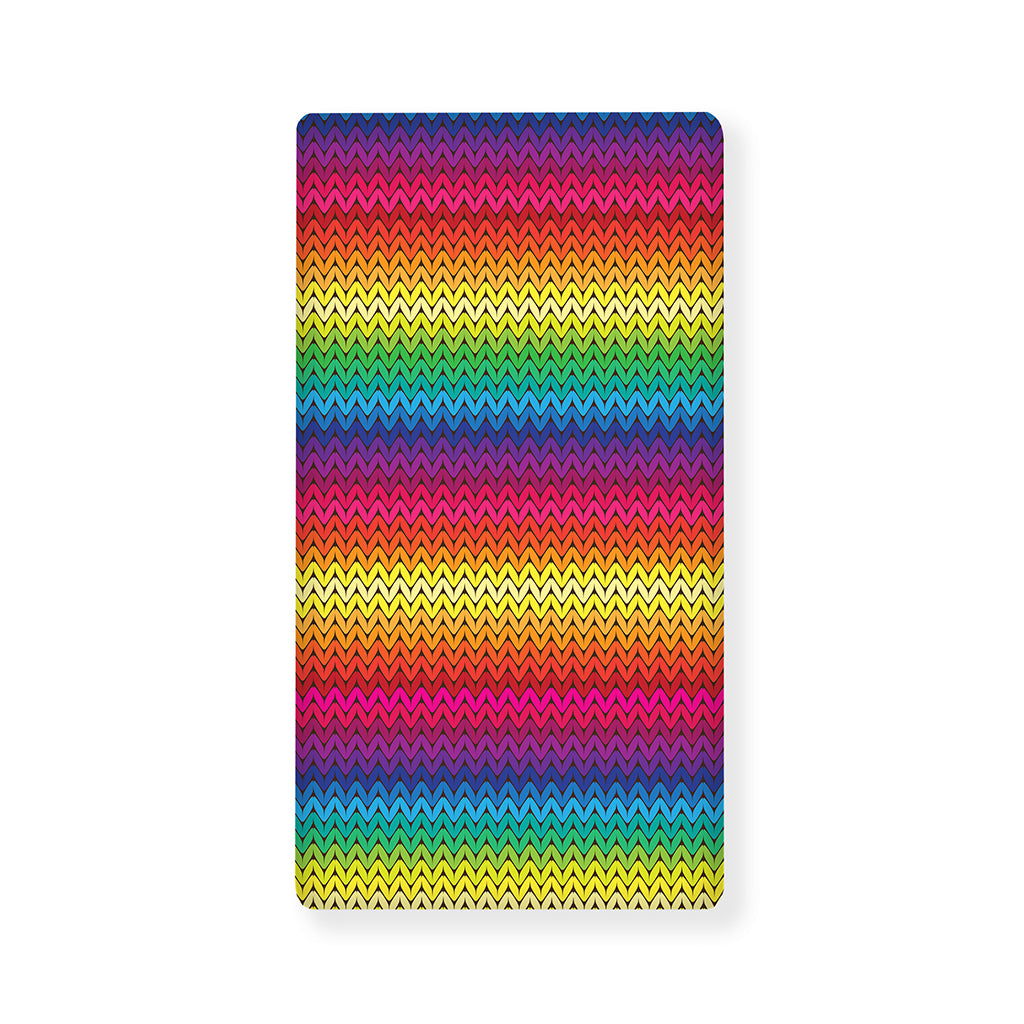 Rainbow Knitted Mexican Pattern Print Baby Crib Sheet