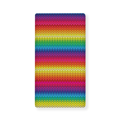 Rainbow Knitted Mexican Pattern Print Baby Crib Sheet