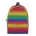 Rainbow Knitted Mexican Pattern Print School Backpack