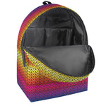 Rainbow Knitted Mexican Pattern Print Backpack