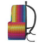 Rainbow Knitted Mexican Pattern Print Backpack
