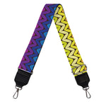 Rainbow Knitted Mexican Pattern Print Bag Strap