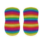 Rainbow Knitted Mexican Pattern Print Bar Stool Covers