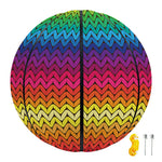Rainbow Knitted Mexican Pattern Print Basketball