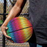 Rainbow Knitted Mexican Pattern Print Basketball