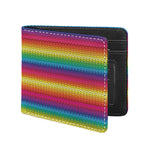 Rainbow Knitted Mexican Pattern Print Bifold Wallet